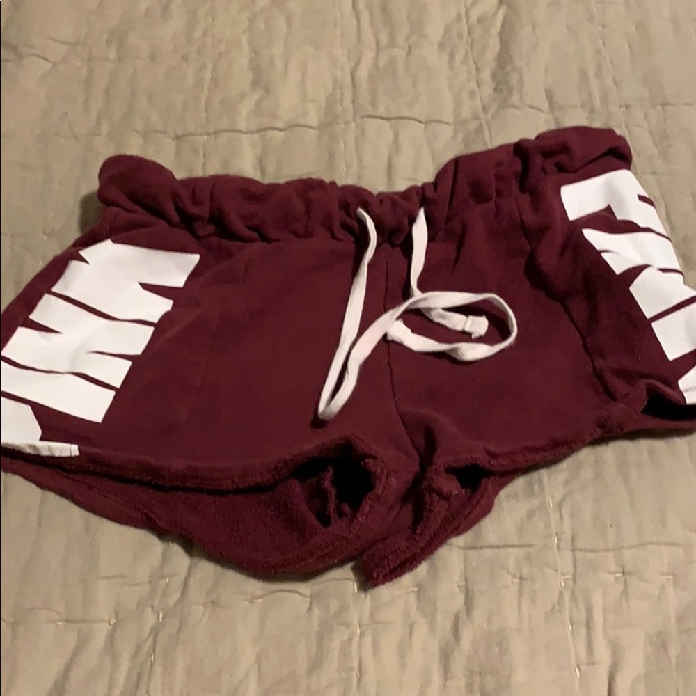 Pink sweat shorts